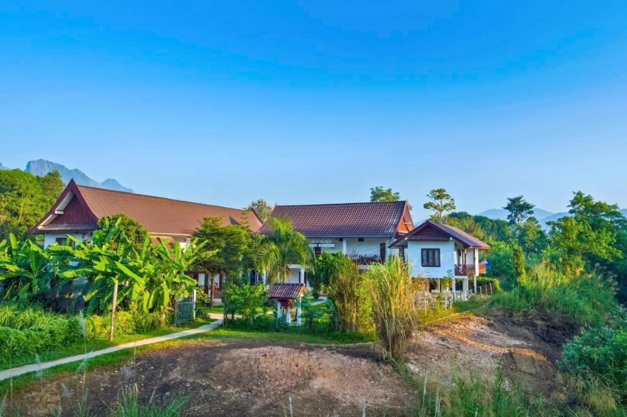 Riverside Garden Hostel Vang Vieng Bagian luar foto